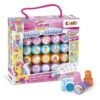 CRAZE 20 x Galupy Unicorn Rubber Stamps for Children, 4 Different Colours, Includes Pad for Painting, Washable Ink