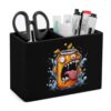 Crazy Beer Can Desk Organizer PU Leather Caddy Holder