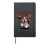 Crazy Cartoon Pet Dog Breed Mom Dad Pup Funny Basset Hound Hardcover Journal, Black