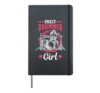Crazy Drummer Girl Drum Kit Hardcover Journal, Black