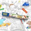 Crazy Little Books Cars & Racing 30Ft Giant Coloring Roll for Kids Fun Arts & Crafts Kit - Preschool Educational Fine Motor Skills & Creativity Development