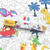 Crazy Little Books Prehistoric Dinosaur 30ft Giant Coloring Roll for Kids Fun Arts & Crafts Kit - Preschool Educational Fine Motor Skills & Creativity Development