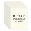Cream Cardstock 8.5 X 11, 80 Sheets Card Stock, 75lb/ 200gsm Copy Paper, Cardstock Printer Paper for Art, Drawing, Invitations, DIY Cards, Watercolor, Craft, Construction, School & Office Supplies