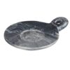 Creative Co-Op Hand-Carved Marble Dish with Handle, Grey