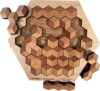 Creative Crafthouse Hexagon 10 Wood Packing Puzzle Brain Teaser, 10 Pieces