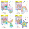 Creativity for Kids Bubble Gem Super Sticker 4-Pack: Rainbow, Mermaid, Bubble Tea & Star Diamond Art Kits - Window Art Craft Sets for Kids Ages 6+
