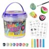 Creativity for Kids Chalk n' Rock Bucket Kit | Draw Chalk Designs and Paint 20 Rocks | Fun DIY Sidewalk Art and Outdoor Activity for Kids | Summer Activites for Kids (Ages 6+)