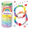 Creativity for Kids Rainbow Bead Jar Jewelry Making Kit: Makes 40+ Friendship Bracelets, DIY Crafts for Girls, Great Summer Activities for Kids (Ages 6+)