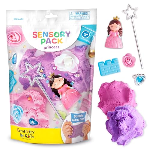 Creativity for Kids Sensory Pack: Princess - Calm Down Corner and Sensory Bin Filler Supplies, Car Activities for Kids, Princess Gifts for Girls, Sensory Toys for Toddlers (Ages 3+)