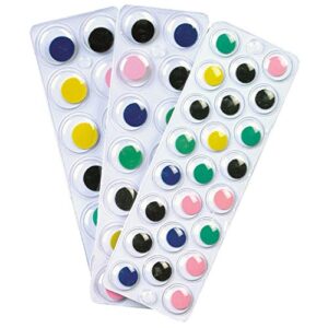 Creativity Street Peel & Stick Wiggle Eyes Assorted Sizes, Painted, 60-Piece (343807)