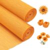Crepe Paper: Orange Crepe Paper Roll 9.8" x 8 ft Papel Crepé para Piñatas