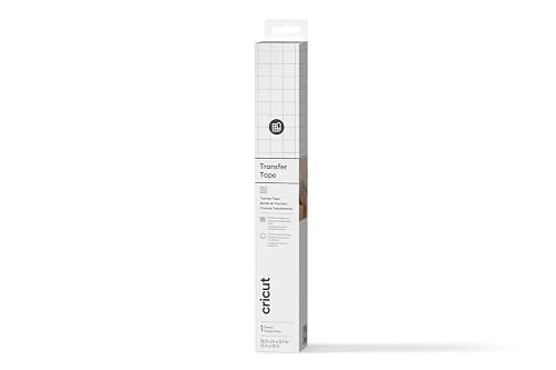 Cricut Standard Transfer Tape for Vinyl | 3.6 m (12 ft) | Medium Tack Clear Transfer Paper | Ideal for Permanent Vinyl, Stickers, Glass, Signs & DIY Projects | Bubble-Free Application