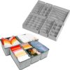 Criusia 12 Pack Sock Underwear Drawer Organizer Dividers, Foldable Fabric Dresser Drawer Organizers for Clothing, Sock, Undies, Bra, Belt, Tie, Scarf