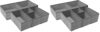 Criusia Foldable Underwear Drawer Organizer, Closet Dividers, Storage Box for Clothes, Socks (6 Bins, Gray) (Pack of 2)