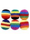 Crochet Footbag Durable Knit Kick Bags Soft Woven Balls 6pcs One Size