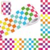 Crtiin 65ft Bulletin Board Border Trim Sticker Roll for Back to School Classroom Bulletin Board Decoration, Office Chalkboard, Home Wall Decor(Checkered)