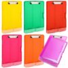 Crtiin 6 Pcs Colored Clipboard with Storage, 8.5 x 11 Inch Heavy Duty Plastic Nursing Clipboard Folder with Pen Holder A4 Medical Holder for Nurse Doctor Teacher Office, Organization (Candy Color)