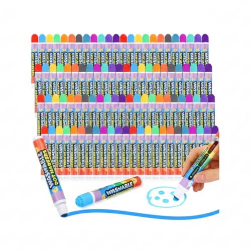 Crtiin 96 Pack Dot Markers Bulk, Washable Dot Markers for Toddlers Art, Children Painting Crafts, Bingo Daubers Supplies for Kids Preschool Children, Non Toxic Water-based Bingo Daubers (12 Colors)