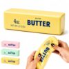 Crunchy Butter Squishy ASMR Bead Filled Realistic Food Stress Ball (Blue)