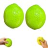 Crunchy Lemon Squishies,Color Changing Crispy Lemons Stress Ball for Adults,Slow Rising Lemon Squishies Fidget Toy Portable Calming，2pcs
