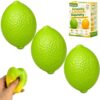 Crunchy Lemon Squishy, Color-Changing Crispy Sound Stress Ball with Soft Squeeze Texture, Realistic Fruit Squeeze Desk Accessory for Office Relaxation, Focus, Anxiety Relief