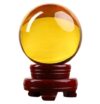 Crystal Ball, Meditation Divination Yellow Crystal Ball,Crystal Figurine for Photography,Scrying,Home Decoration, Party Decor
