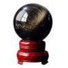 Crystal Ball, Natural Quartz Obsidian Crystal Ball, Light Silver Obsidian Crystal Dial, Home Decor Mining Specimen