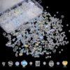 Crystal Glass Beads for Jewelry Making - 530pcs Faceted AB Color & Clear Sparkle Loose Beads, Assorted Shapes Iridescent Beads for Bracelets, Necklace, DIY Crafts & Suncatchers, Gift for Beginners