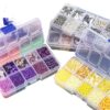 Crystal Glass Beads Sequin Box for Jewelry Making DIY Sewing Embroidery Kit