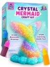 Crystal Growing Kit STEM Project for Kids Ages 8-12, Crystal Making Experiment for Girls, Grow Your Mermaid Crystal Set, Fun Summer Vacation Science Kit 8-12, Birthday Gifts for Ages 6 7 8 9 10 11 12