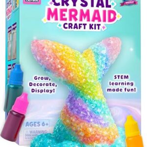 Crystal Growing Kit STEM Project for Kids Ages 8-12, Crystal Making Experiment for Girls, Grow Your Mermaid Crystal Set, Fun Summer Vacation Science Kit 8-12, Birthday Gifts for Ages 6 7 8 9 10 11 12