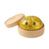 Crystal Steamer Bun Squishy Dumpling Toy Slow Rebound Squeeze Stress Relief Ornament Food Shape Fidget Fun Gifts(Gold)