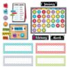 CTP Bold & Bright Calendar and Chevron Solids Name Plates Value Pack (Creative Teaching Press 4517 & 3998)