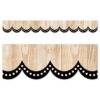 CTP Core Decor Dotted Scallops on Wood EZ Border, Bulletin Board Border Top Classroom Decorating Accents (Creative Teaching Press 10980)