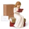 Cuayaes Book Lovers Gifts for Readers Women, Graduates, Students, Teachers, Bookshelf Decor for Home Library Office Desk, Bookish Gifts Hand-Painted Sculpted Aesthetic Reading Figurines