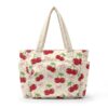 Cugasmaru Quilted Tote Bag for Women Cherry Bow Kawaii Fruit