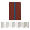 CuppaClip Accordion Watercolor Sketchbook, 50% Cotton 300gsm/140lb Watercolor Paper Pad, Dual Texture Cold Press & Smooth, Portable Travel Watercolor Journal Rounded Corner Art Book (Brown, 4.1×6.5in)