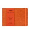 CuppaClip Leather Watercolor Journal, 300gsm/140lb 100% Cotton Cold Press Water ColorPaper, 20 Sheets Acid-Free Watercolor Sketchbook Art Notebook for Painting, Drawing, Travel (Orange, 8.3x5.8in)