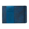 CuppaClip Leather Watercolor Journal, 300gsm/140lb 100% Cotton Cold Press Water Color Paper, 20 Sheets Acid-Free Watercolor Sketchbook Art Notebook for Painting, Drawing, Travel (Dark Blue, 8.3x5.8in)