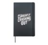 Currently Crashing Out Relatable Breakdown Mood ||- Hardcover Journal, Black