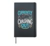 Currently Crashing Out Relatable Breakdown Mood Hardcover Journal, Black