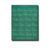 Cursive Alphabet Penmanship Canvas Wall Art Educational Classroom Decor Green Vintage Handwriting Poster Teaching Charts for Kids Bedroom School Office Wall Decoration Ready to Hang (001,8*12in)