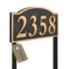Custom Address Sign LAWN MOUNTED Large - 12'' x 7.28'' Personalized Address Plaque,House Number Sign Plaque for Yard,Lawn,Ground,Driveway Heavy Duty Engraved with Metal Stakes