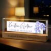 Custom Boss Day Gifts for Men Women - Personalized Name Plate for Desk - Custom Employee Appreciation Gifts for Coworkers Teacher Social worker Nurse (Purple Orchid)