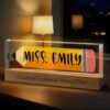 Custom Boss Day Gifts for Men Women - Personalized Name Plate for Desk - Custom Employee Appreciation Gifts for Coworkers Teacher Social worker Nurse (Teacher)