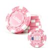 Custom Clay Poker Chips, Personalized Chips for Game Night Gifts (Pink)