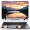 Custom Design Laptop Skin Sticker Cover Art Decal with Wrist Pad, Customize Your Text (12-12.5 Inch, Mountain River)