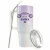 Custom Fitness Instructor 40oz Tumbler with Handle, Personalized Cute Barbell Travel Mug, Gym Cup Name Year - Violet - Zumba Dance Aerobics Class Leader Female Health Wellness Advocate Present