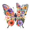 Custom Floral Butterfly Name Sticker Personalized Text Flower Aesthetic Colorful Decal Waterproof Die Cut Vinyl & Transparent DTF Decal for Water Bottle Laptop Car Helmet Gifts for Men Women