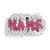 Custom Floral Name Sticker - Personalized Cute Daisy Bubble Letter